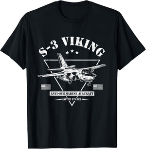 S-3 Viking Aircraft T-Shirt - T-Shirt | Black