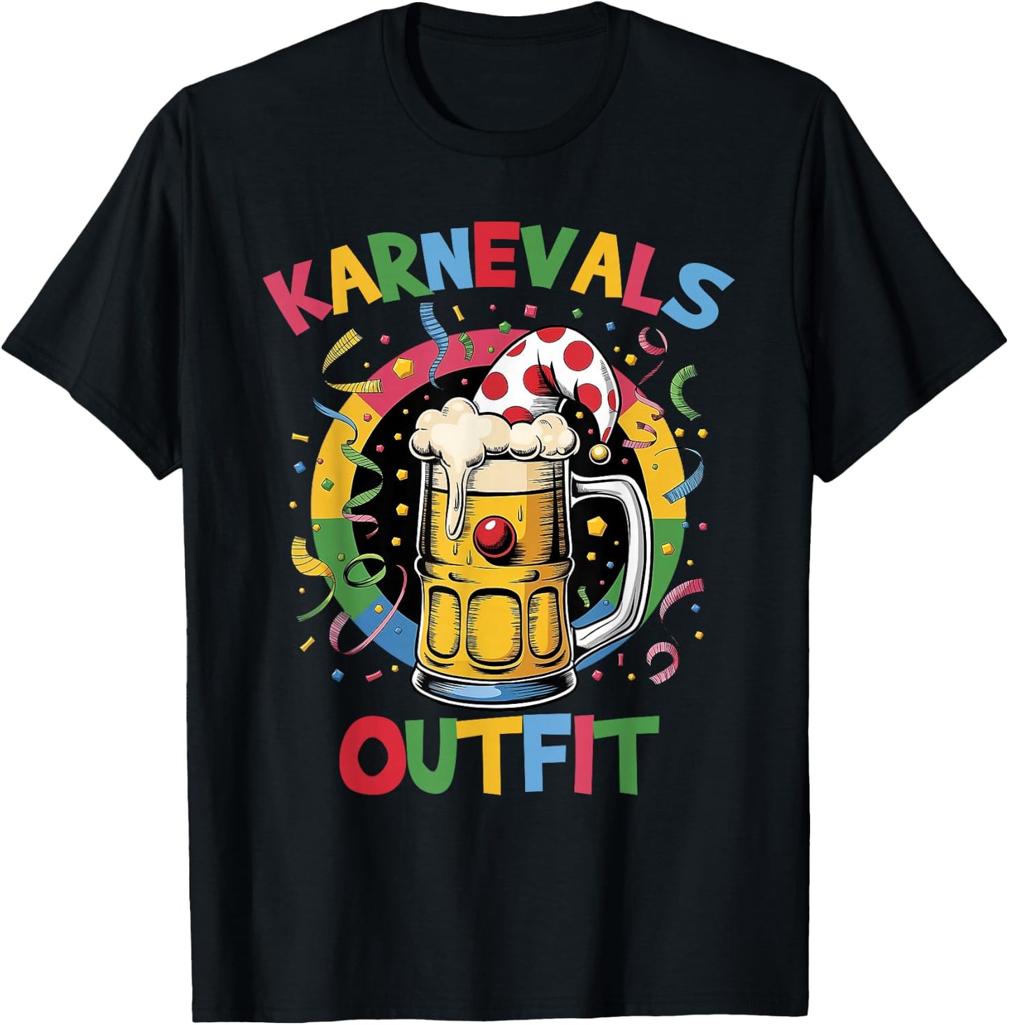 Carnival Costume Men's Funny Carnival Costume Beer Fancy Dress , black T-Shirt - T-Shirt | Black