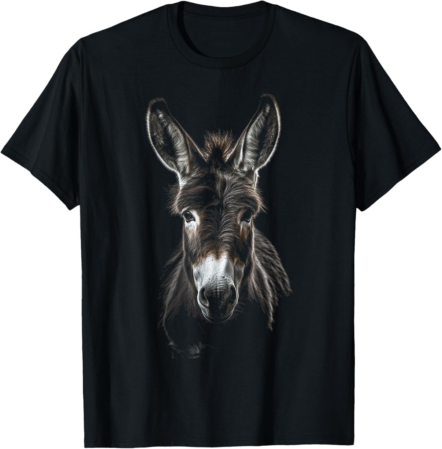 Donkey Animal Zoo Art Donkey , black T-Shirt - T-Shirt | Black