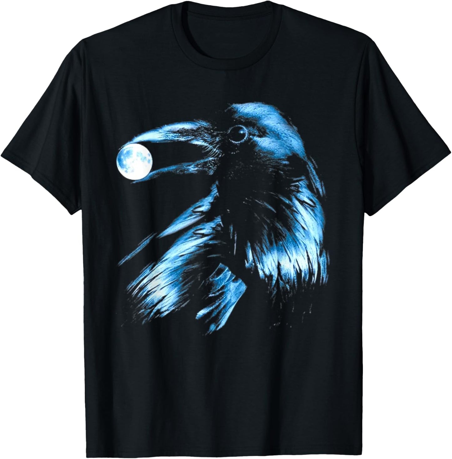 Raven Moon Valhalla North Myths Celtic Symbols T-Shirt - T-Shirt | Black