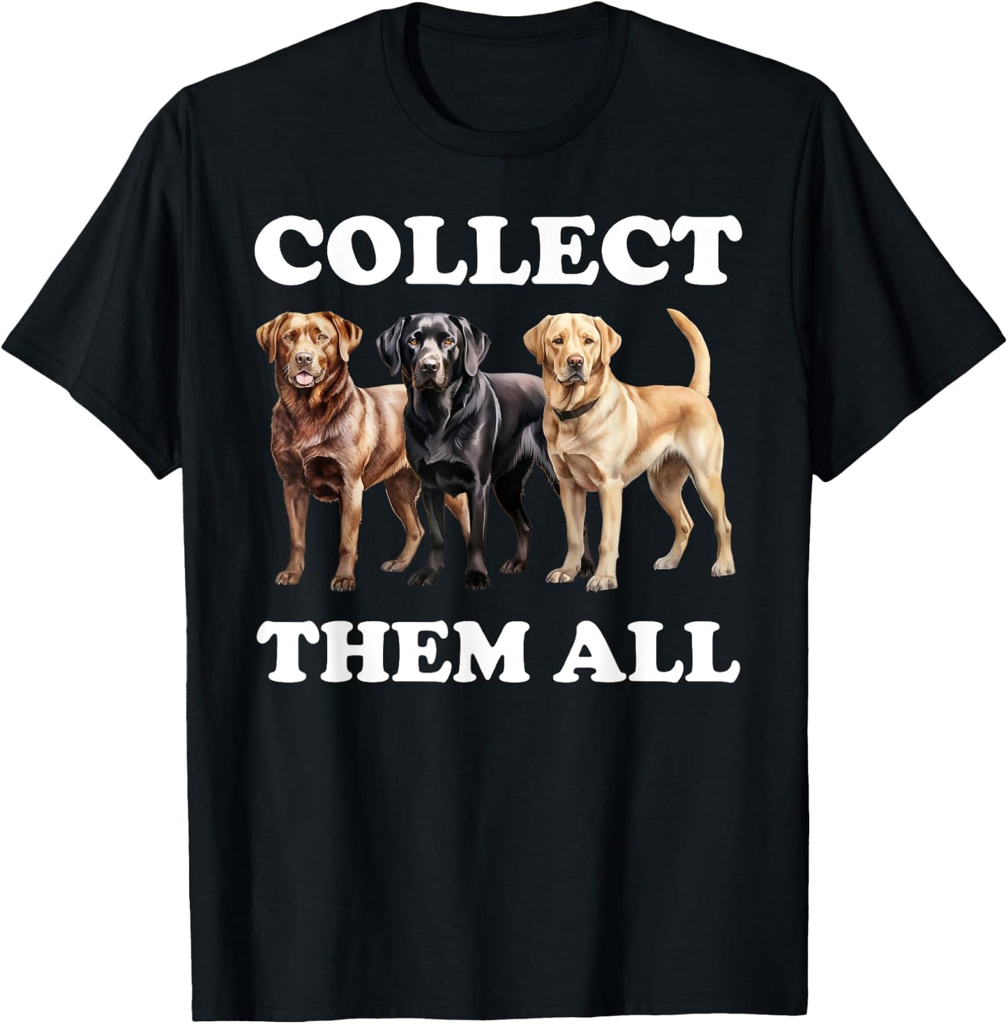 Funny Labrador Dog Men Women Kids T-Shirt - T-Shirt | Black