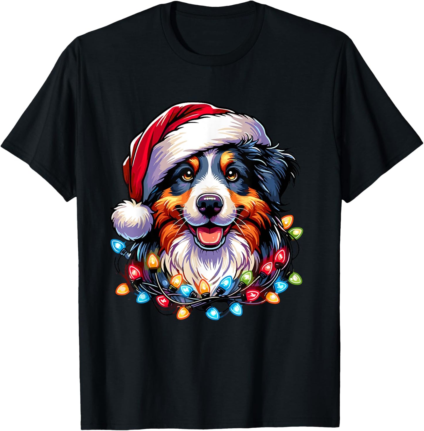 Dog Owner Xmas Men Women Favorite Australian Shepherd T-Shirt - T-Shirt | Black
