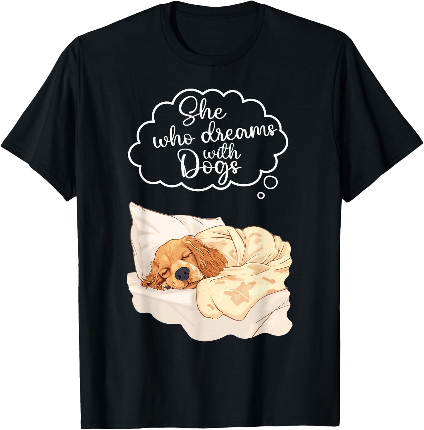 Dog Pyjamas Cocker Spaniel T-Shirt - T-Shirt | Black