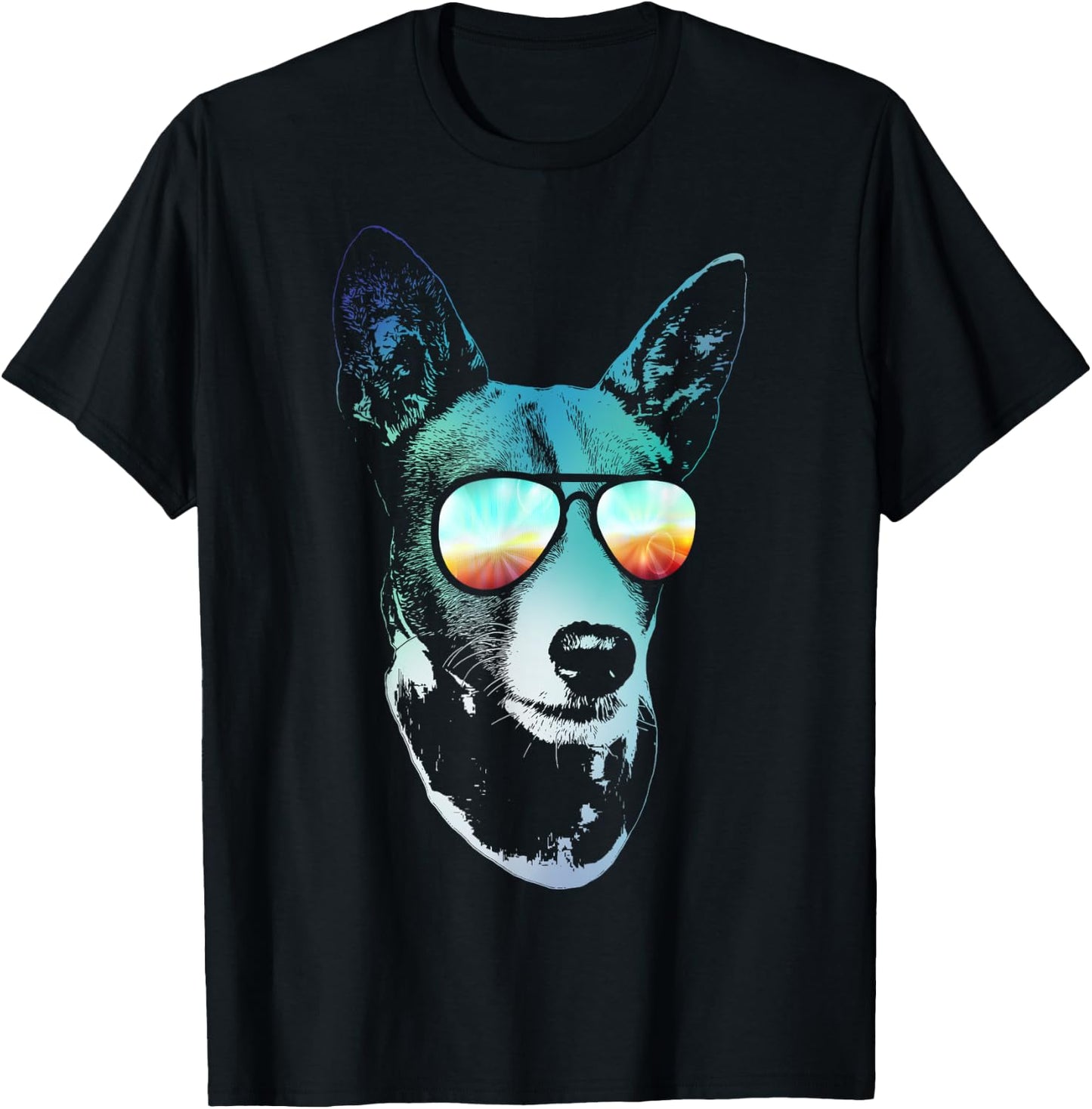 Disco Groovy Basenji Dog Gift T-Shirt - T-Shirt | Black