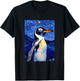 Gentoo Penguin Starry Night Painting Men Women Kids T-Shirt - T-Shirt | Black