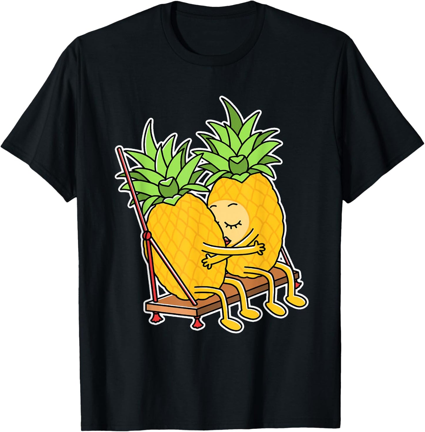Pineapple Swinging T-Shirt - T-Shirt | Black
