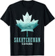 Saskatchewan Maple Leaf Moose Vintage Canada Canadian Pride T-Shirt - T-Shirt | Black