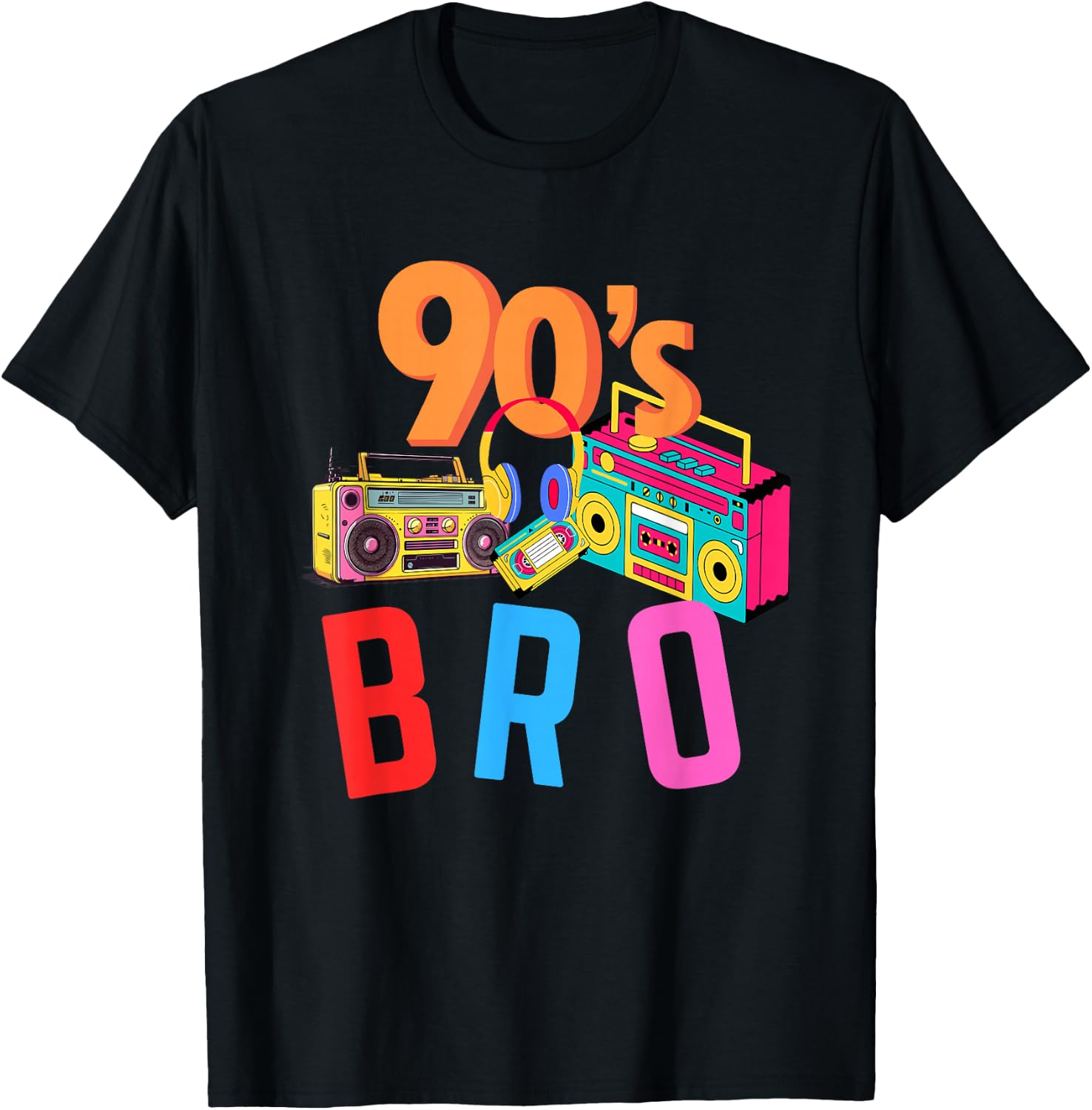 This Is My 80s Bro 80's 90's Party T-Shirt - T-Shirt | Black