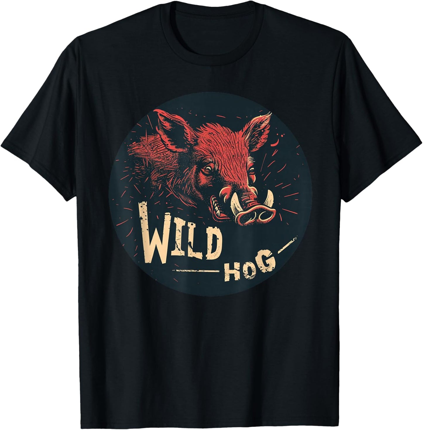 Nice looking Wild Hog Outfit for Boys and Girls T-Shirt - T-Shirt | Black