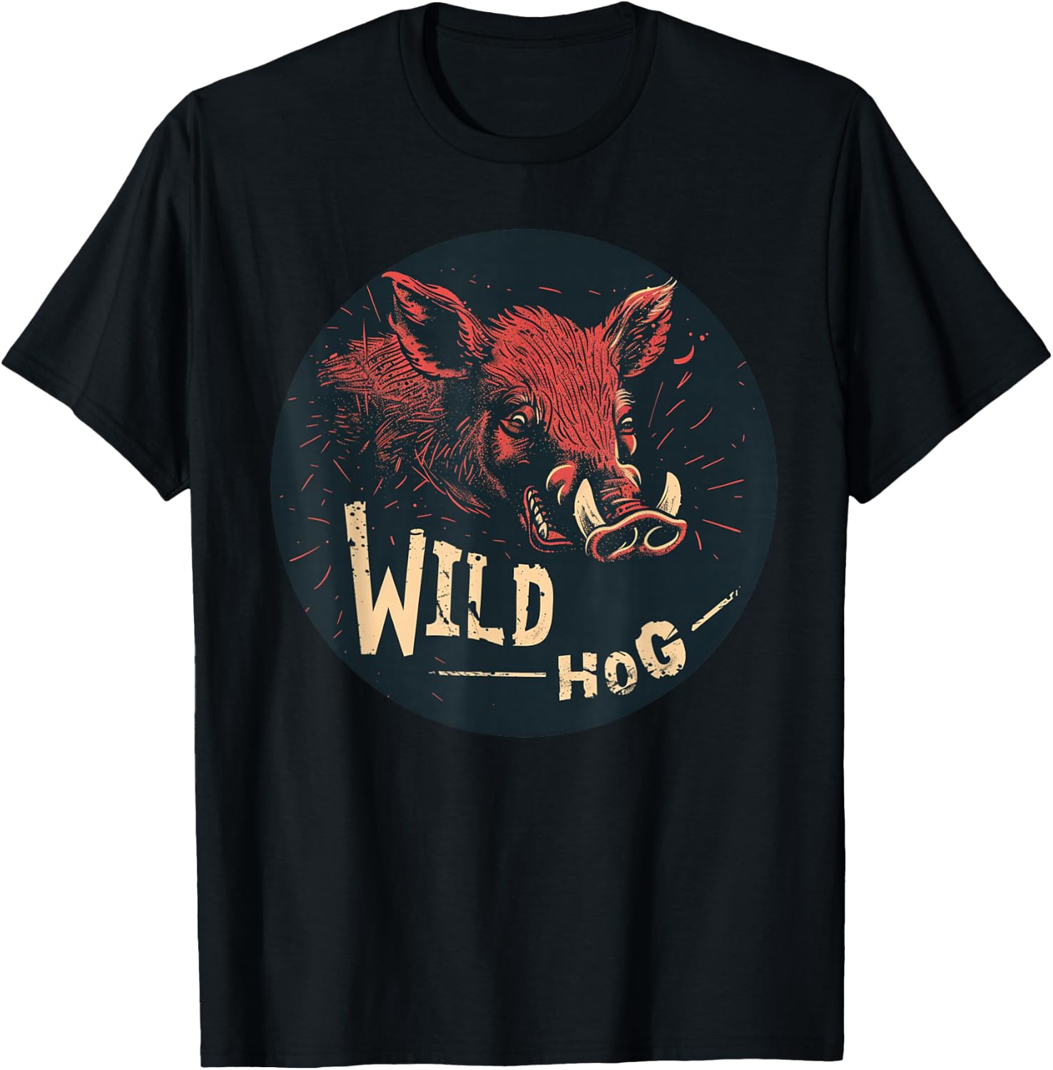 Nice looking Wild Hog Outfit for Boys and Girls T-Shirt - T-Shirt | Black