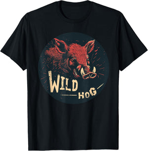 Nice looking Wild Hog Outfit for Boys and Girls T-Shirt - T-Shirt | Black