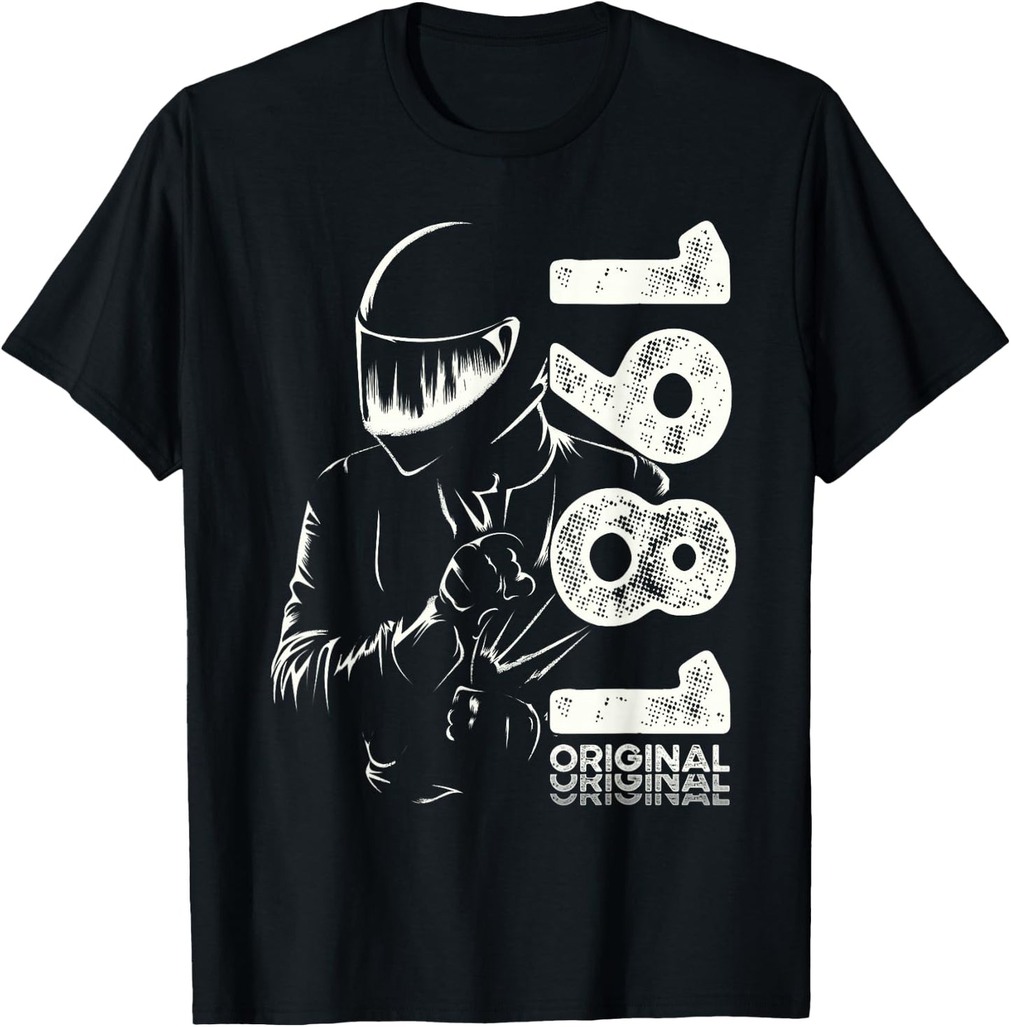 43rd Birthday Man Motorcycle Biker Biker 1981 T-Shirt - T-Shirt | Black