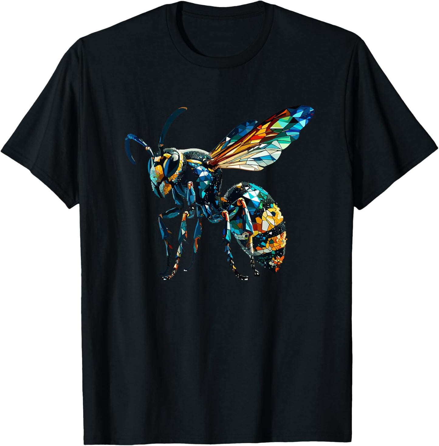 Polygon Art Wasp Wasps T-Shirt - T-Shirt | Black