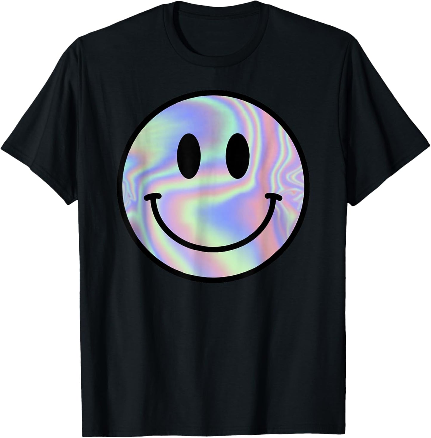 Smile Face Shirt Happy Smiling Face Rave EDM Music Party T-Shirt - T-Shirt | Black