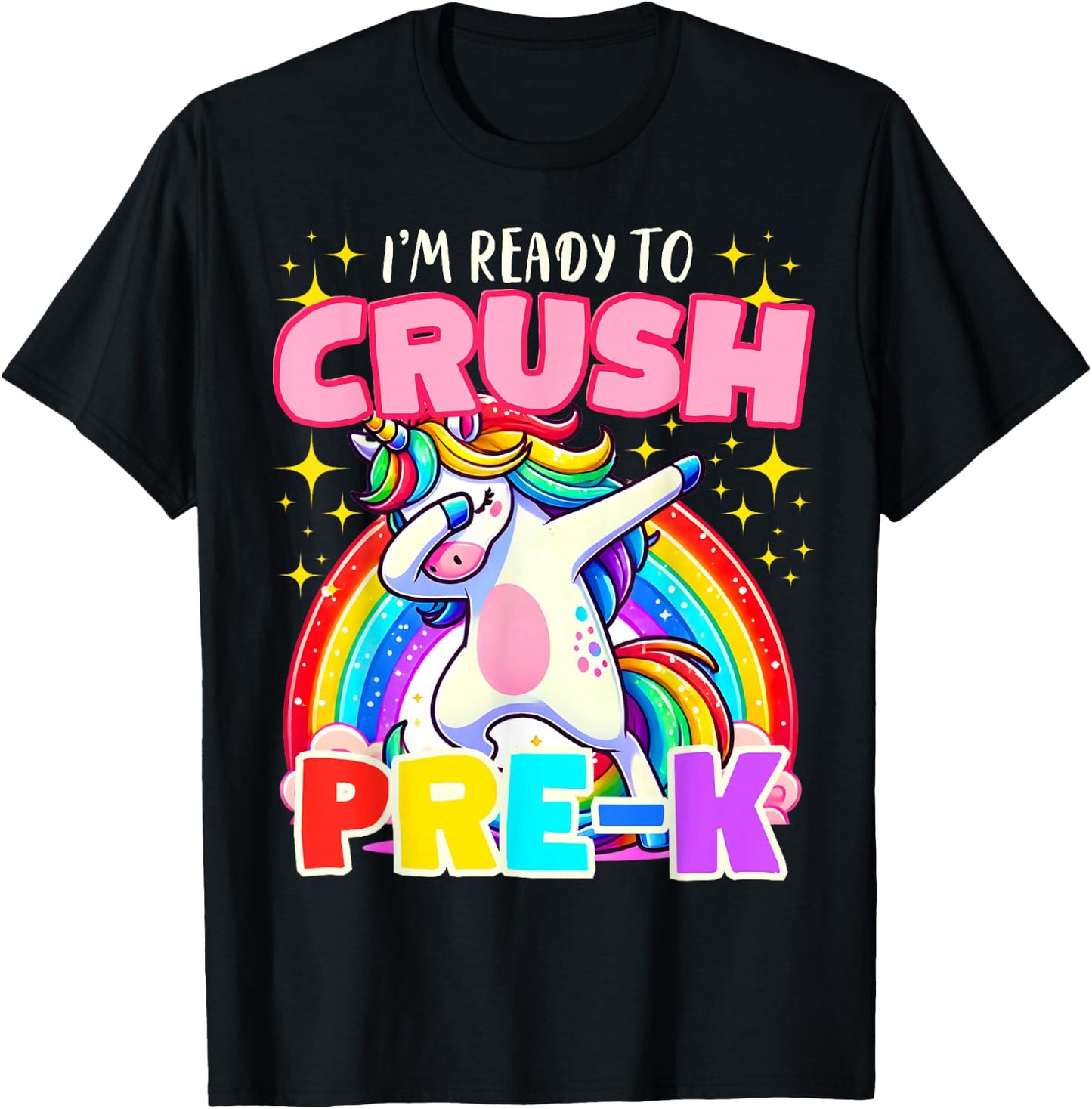 I'm Ready To Crush Pre-K Unicorn First Day of Preschool Kids T-Shirt - T-Shirt | Black