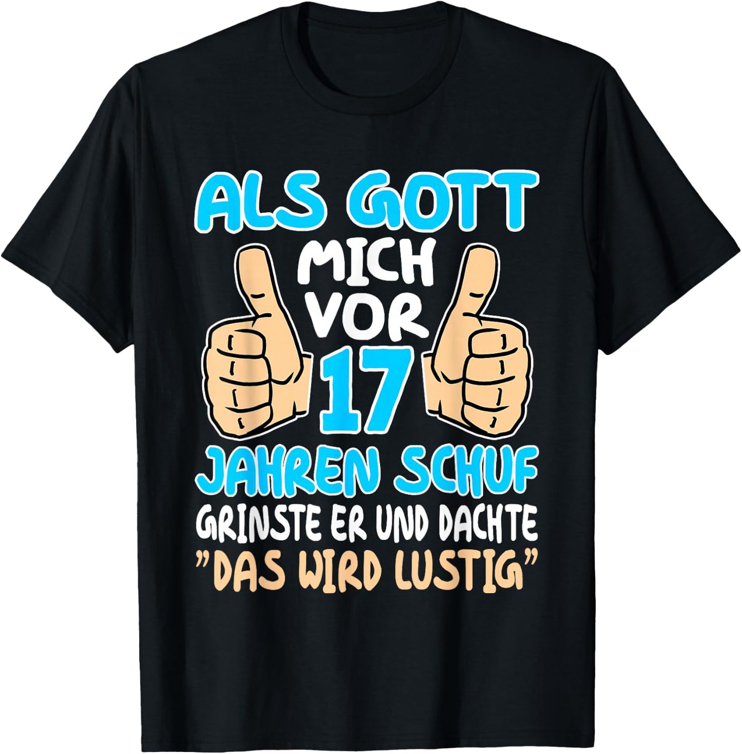 17th Birthday 17 Years Boy Girl Teenager 17 Years Old , black, s T-Shirt - T-Shirt | Black