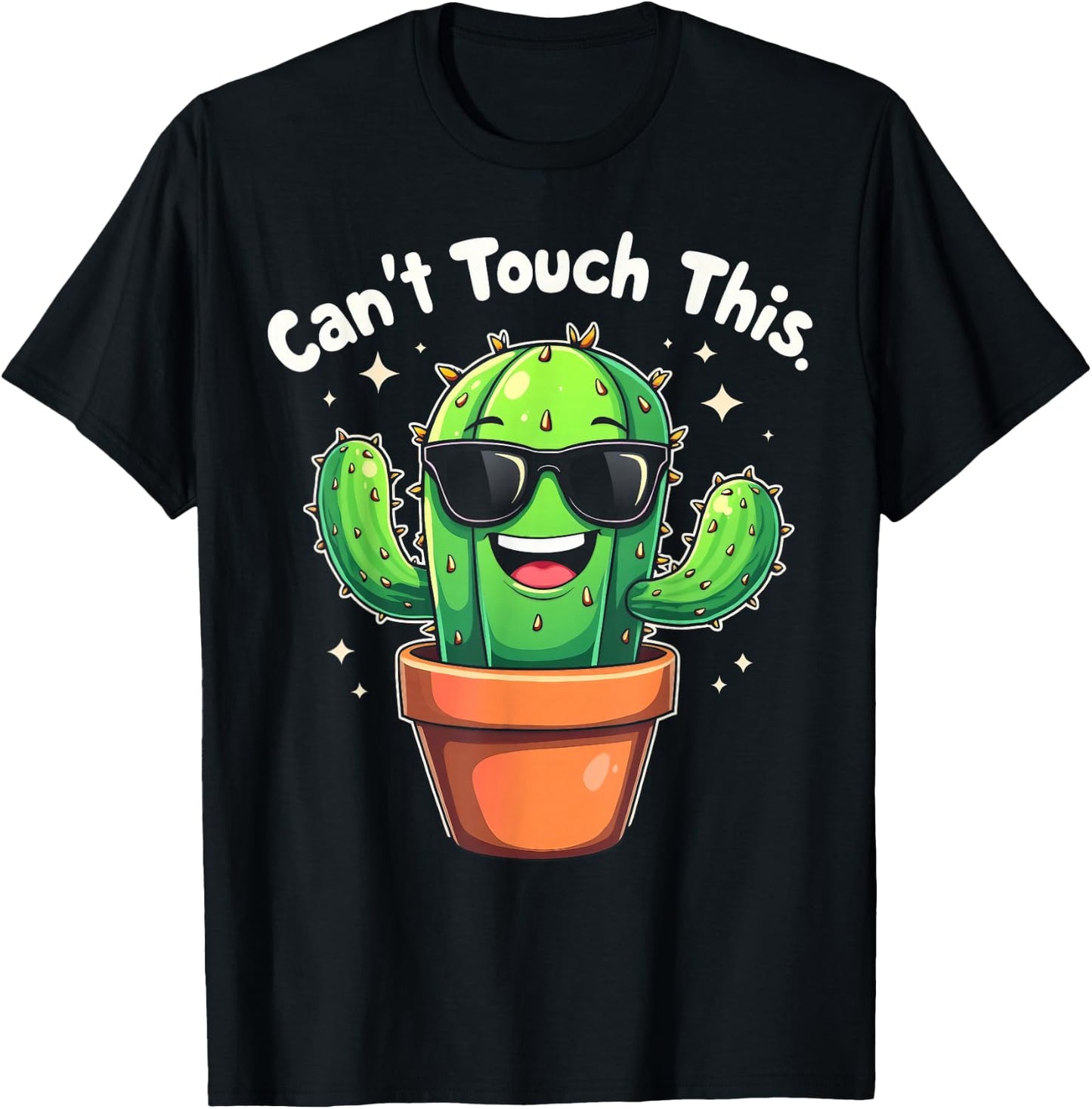 Can't Touch This Cool Cactus T-Shirt - T-Shirt | Black