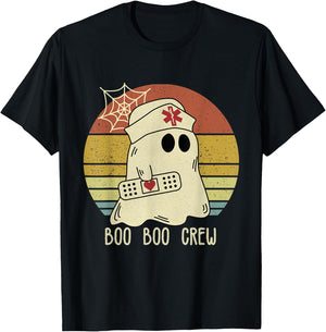 Boo Boo Crew Nurse Halloween Nurse T-Shirt - T-Shirt | Black