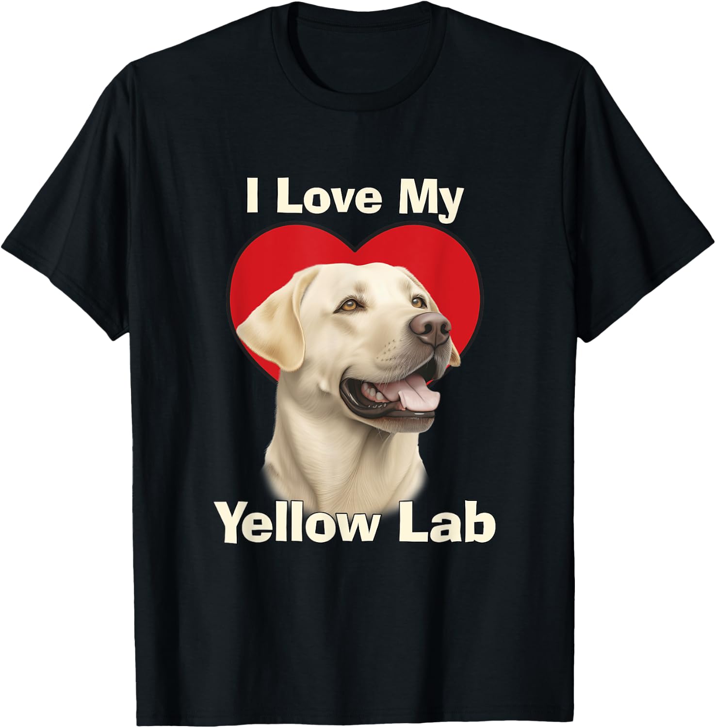 I Love My Yellow Lab Yellow Labrador Retriever Puppy Dog Women Kids T-Shirt - T-Shirt | Black