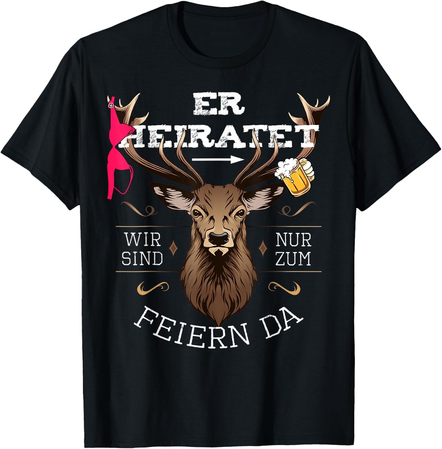 JGA Männer Junggesellenabschied Polterer Poltern T-Shirt - T-Shirt | Black