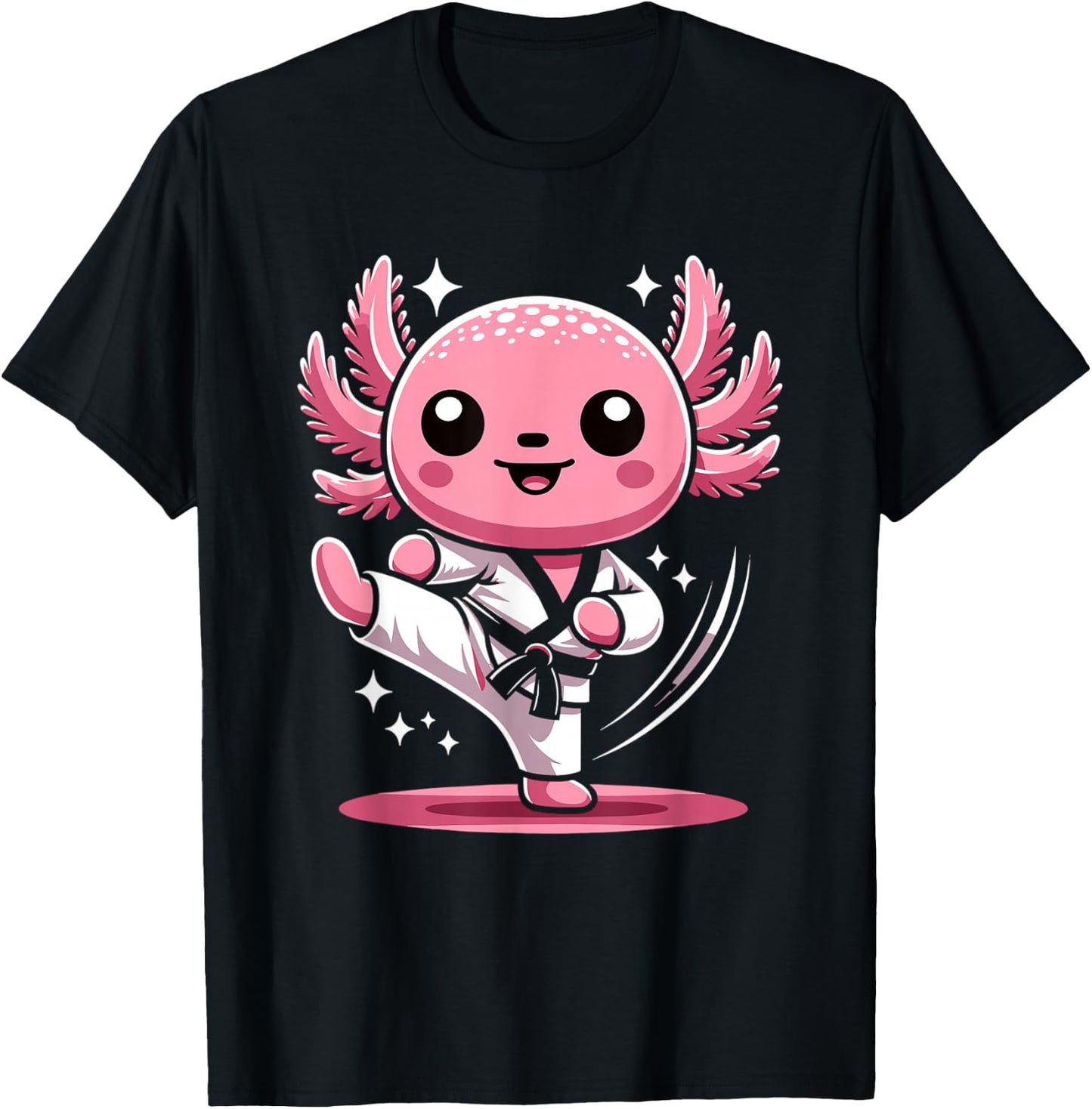 Karate Axolotl Martial Arts Taekwondo Kickboxing For Boys T-Shirt - T-Shirt | Black