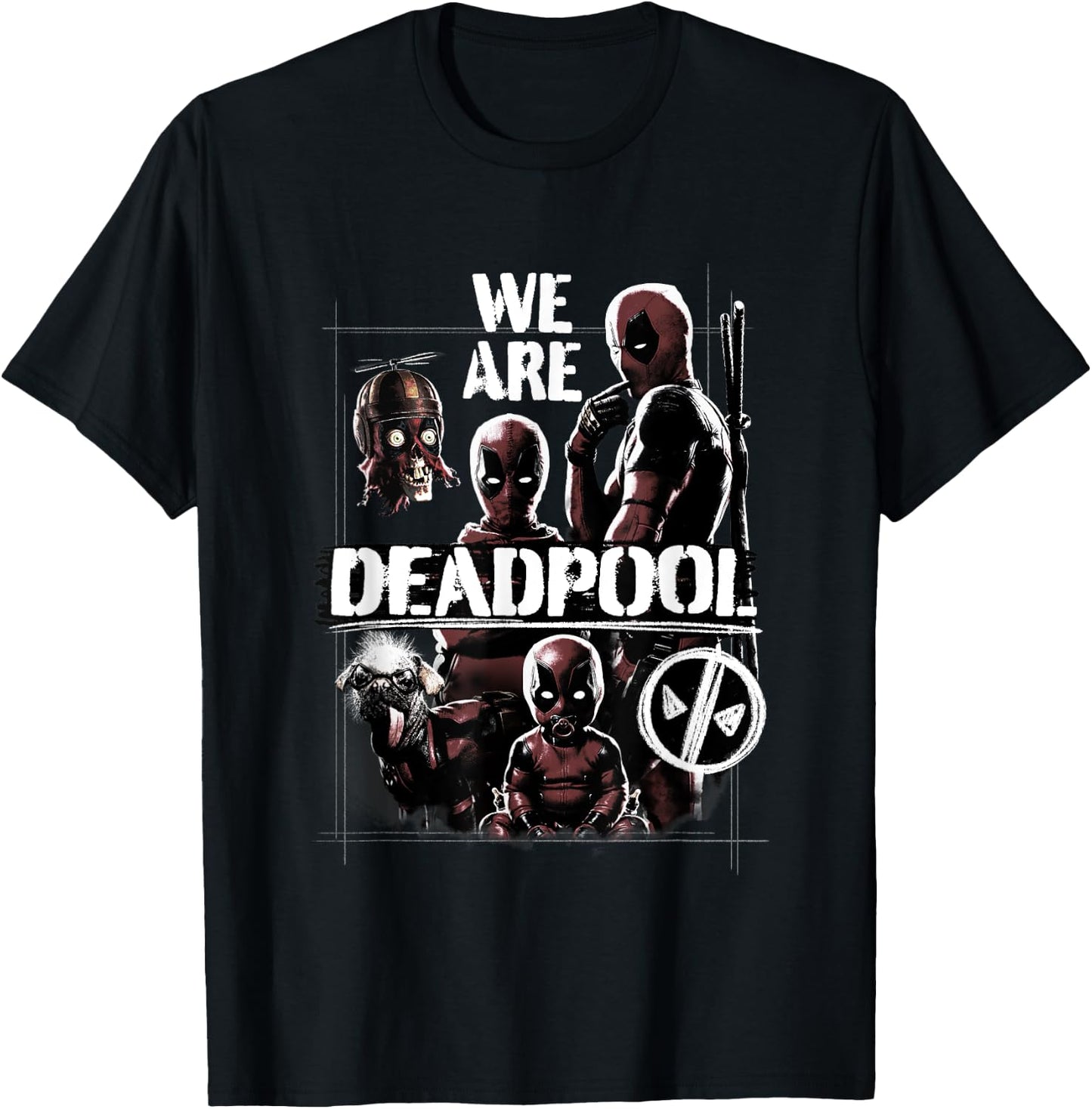 Marvel Deadpool & Wolverine We Are Deadpool Group Shot , Black, S T-Shirt - T-Shirt | Black