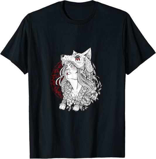 Heilung wolf shaman shirt for viking T-Shirt - T-Shirt | Black