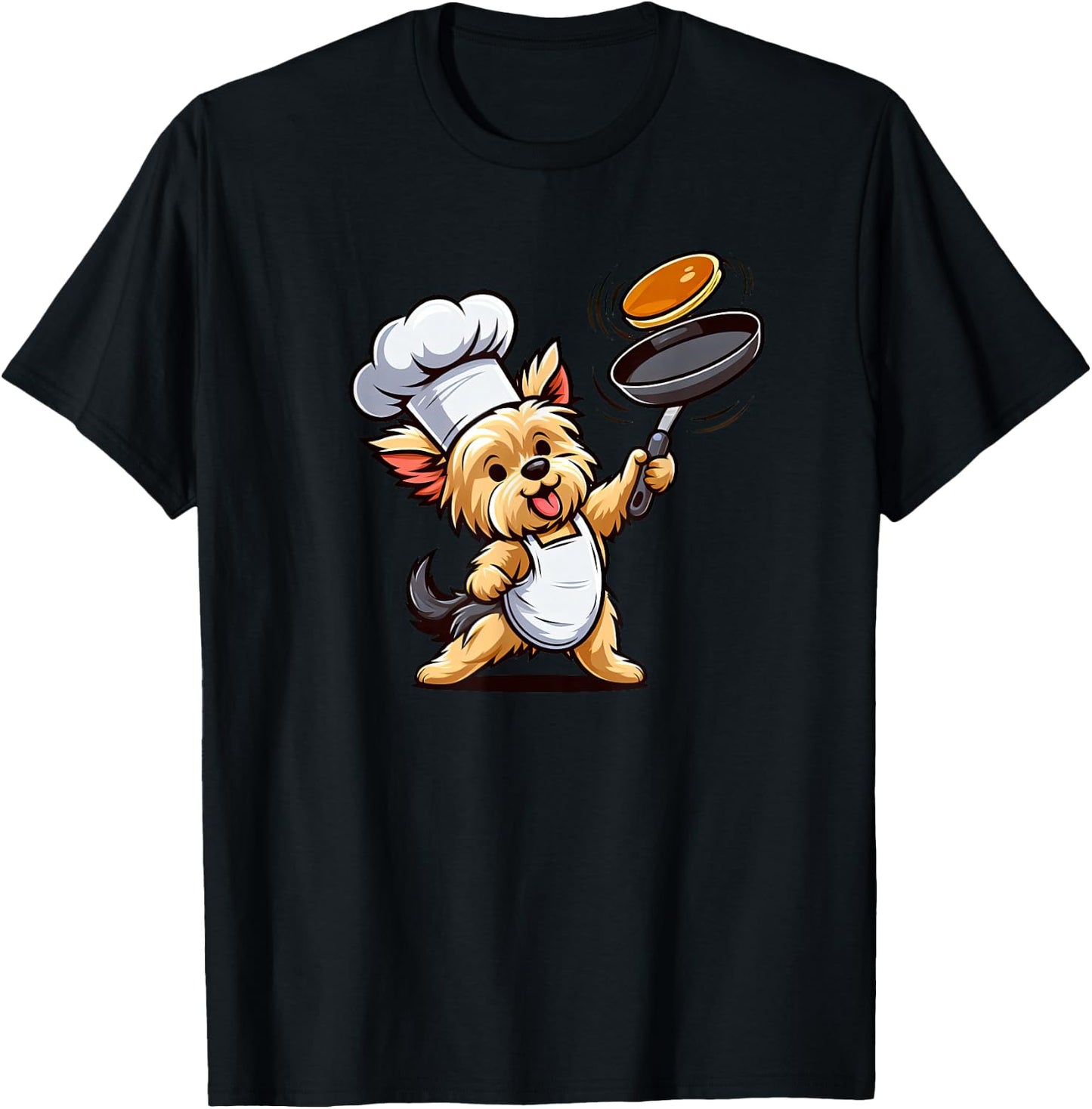 Yorkshire Terrier Chef Funny Dog Chef T-Shirt - T-Shirt | Black