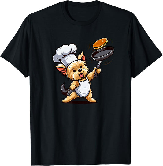 Yorkshire Terrier Chef Funny Dog Chef T-Shirt - T-Shirt | Black