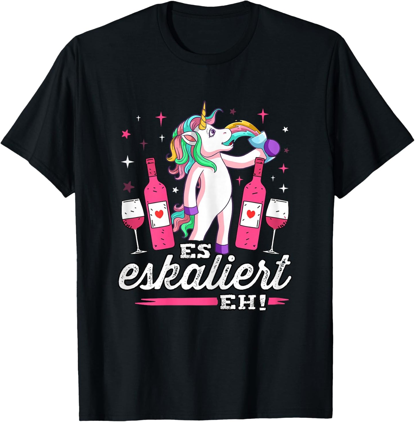 Women's Unicorn Costume It Escalates Deer Malle Party Outfit Women JGA , black T-Shirt - T-Shirt | Black
