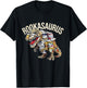 Book Reading Dinosaur T-Rex Dino Funny Bookworm T-Shirt - T-Shirt | Black