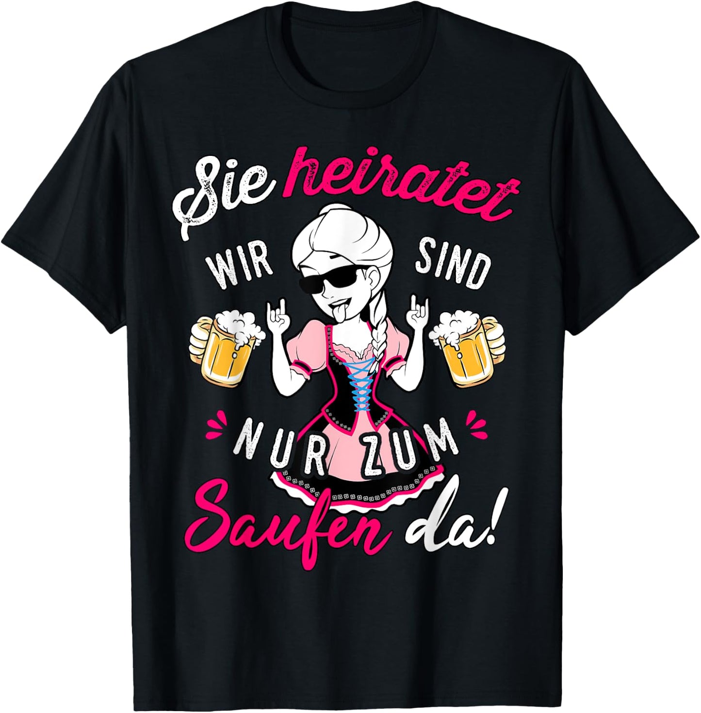 Team Bride Outfit JGA Women's Hen Night , black T-Shirt - T-Shirt | Black