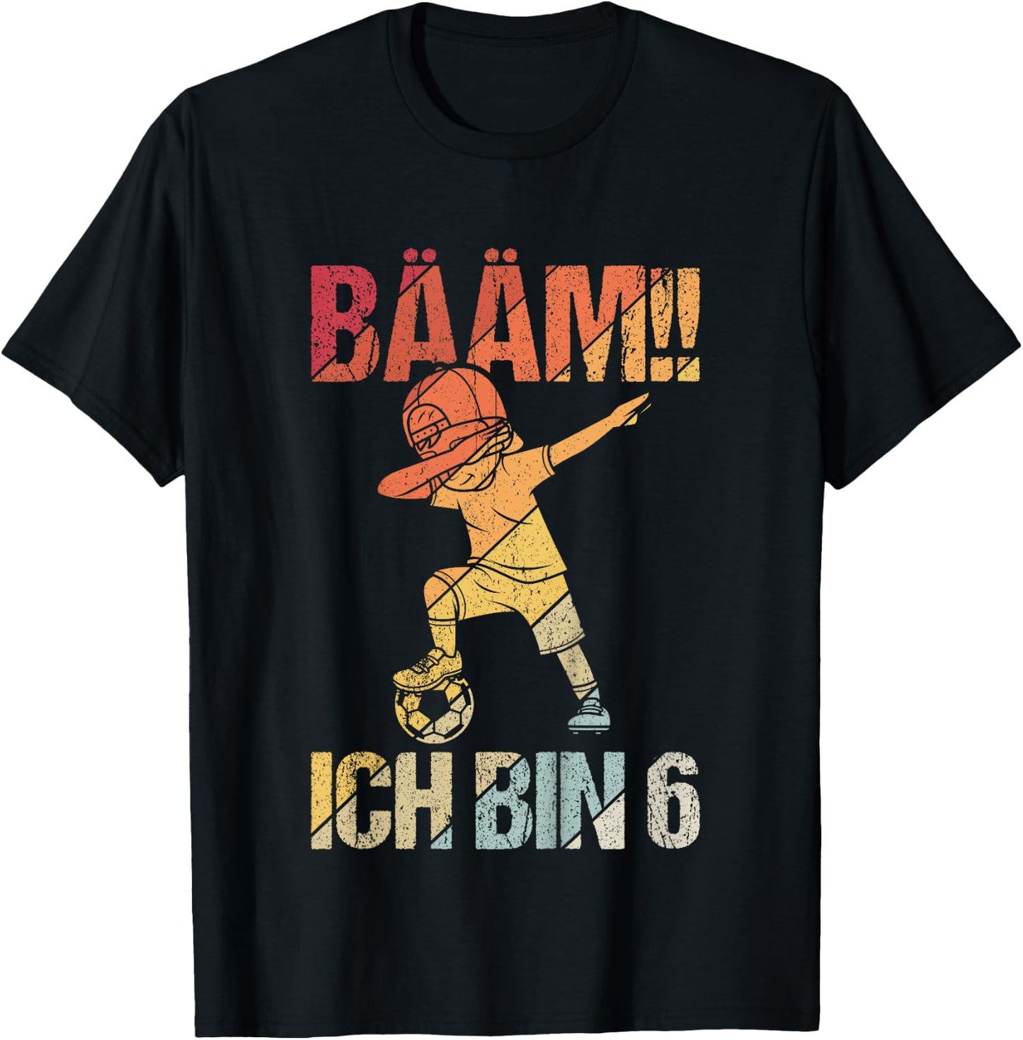 BÄÄM Ich bin 6 Dabbing Geburtstagsshirt 6 Jahre Jungs T-Shirt - T-Shirt | Black