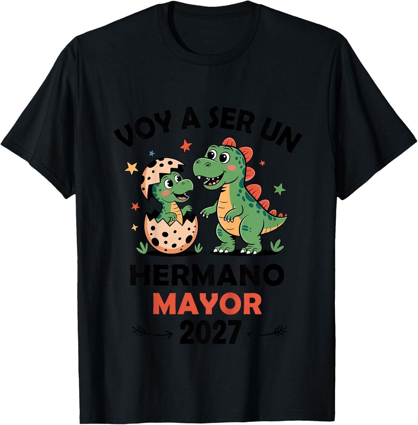Kids Hermano Mayor 2027 Promoted to Big Brother Spanish T-Shirt - T-Shirt | Black