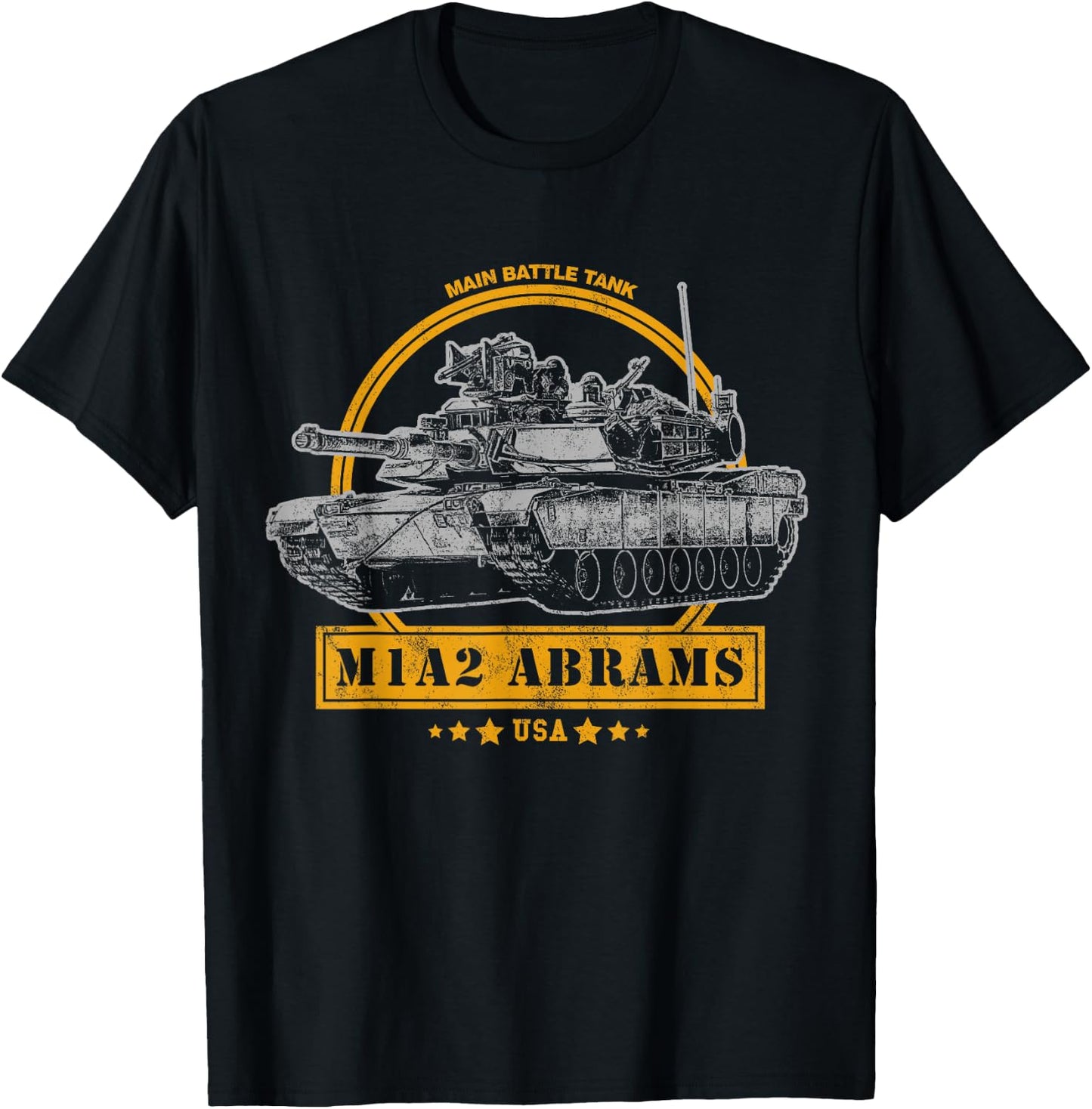 M1A2 Abrams Tank T-Shirt - T-Shirt | Black