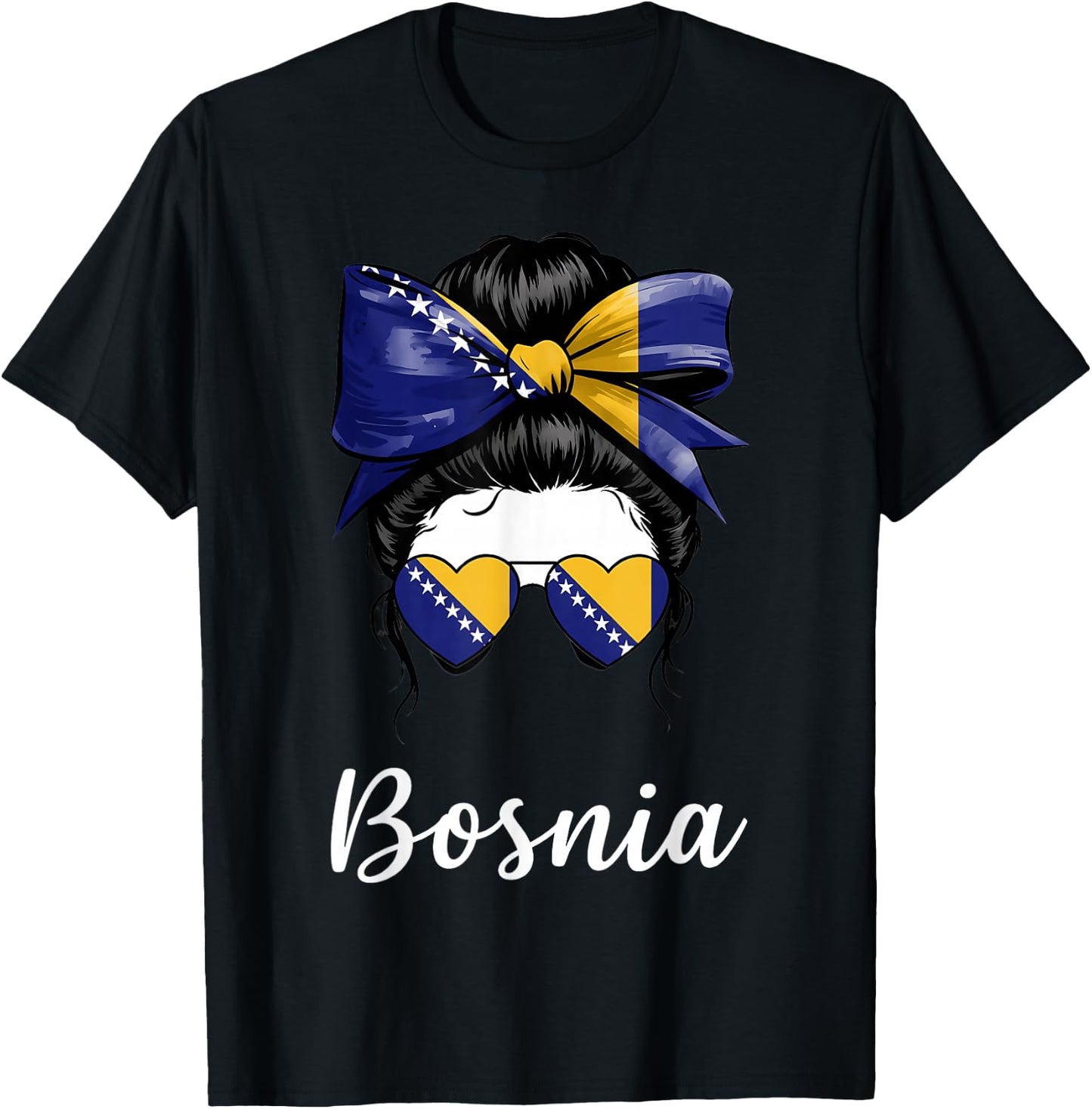 Bosnien und Herzegowina Wurzeln Bosnien Flagge T-Shirt - T-Shirt | Black
