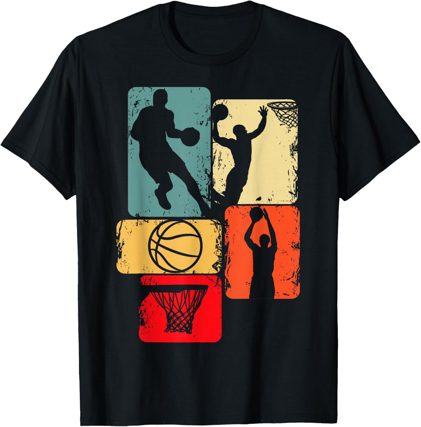 Basketball Basketball Children's Boys Men's , black T-Shirt - T-Shirt | Black