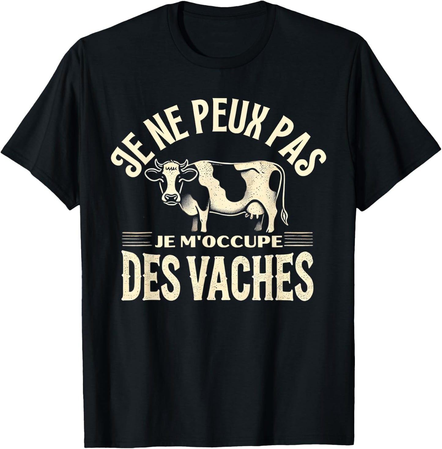 Humour Vache Fermier Agriculteur Vaches T-Shirt - T-Shirt | Black