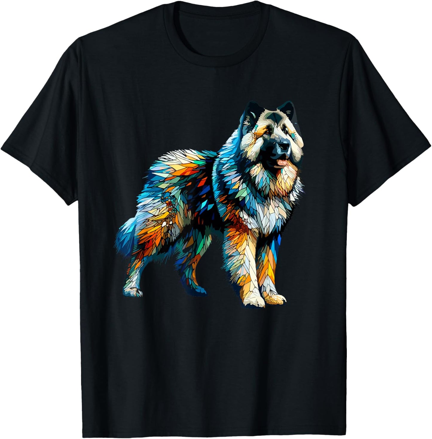 Polygon Art Caucasian Shepherd Dog Caucasian Ovcharka T-Shirt - T-Shirt | Black