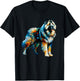 Polygon Art Caucasian Shepherd Dog Caucasian Ovcharka T-Shirt - T-Shirt | Black