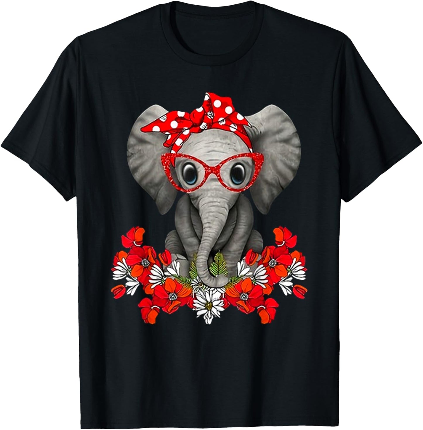Save The Elephants Elephant mom red bow woman T-Shirt - T-Shirt | Black