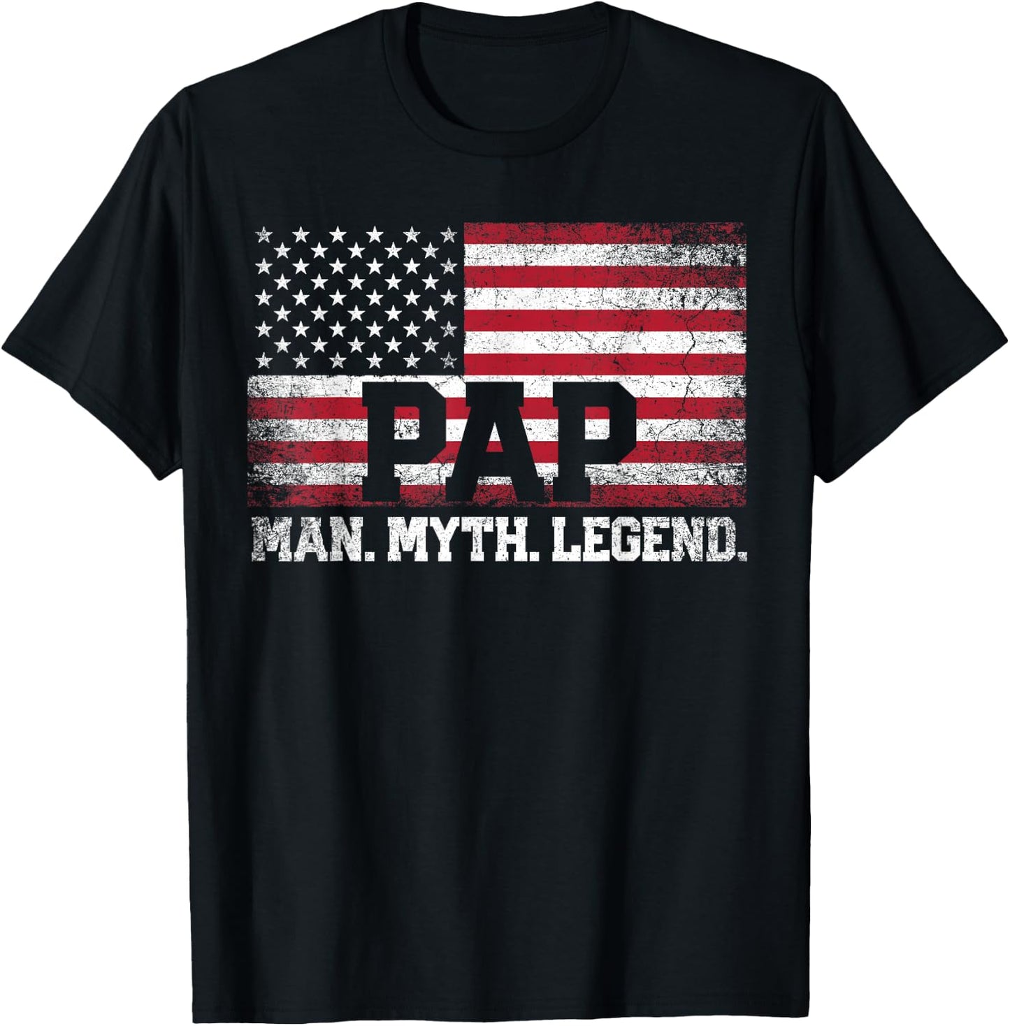 Pap - The Man Myth Legend Father's Day 4th of July T-Shirt - T-Shirt | Black