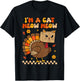 Groovy Thanksgiving Turkey Cat Meow Funny Women Men Kids T-Shirt - T-Shirt | Black