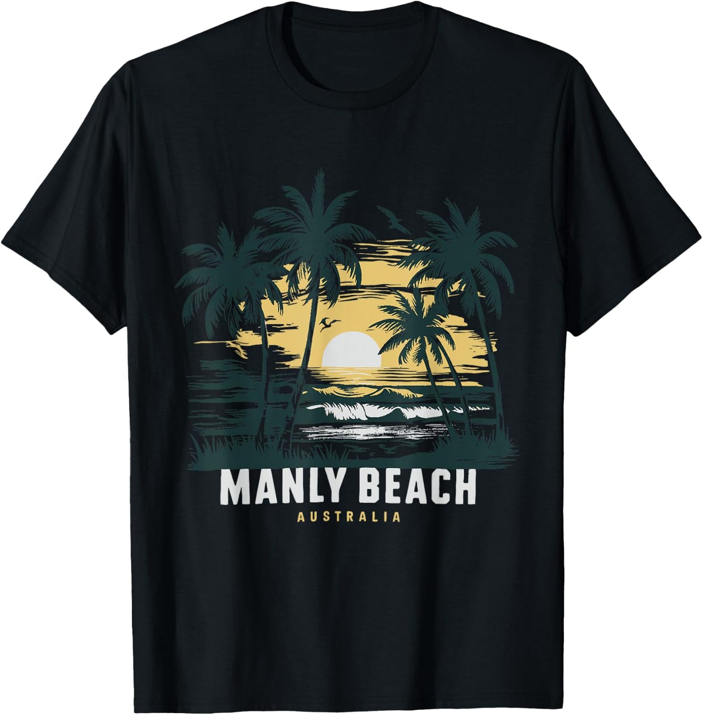 Australia Manly Beach T-Shirt - T-Shirt | Black