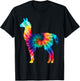 Funny Llama Tie Dye Psychedelic Hippie 60s 70s Graphic T-Shirt - T-Shirt | Black
