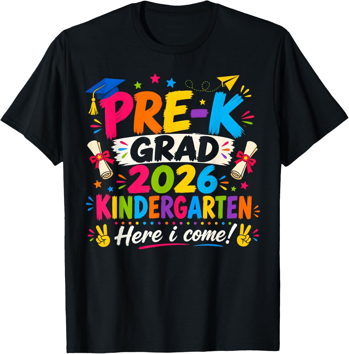 Pre-k Graduation 2026 Preschool Graduate Kids Boys Girls T-Shirt - T-Shirt | Black