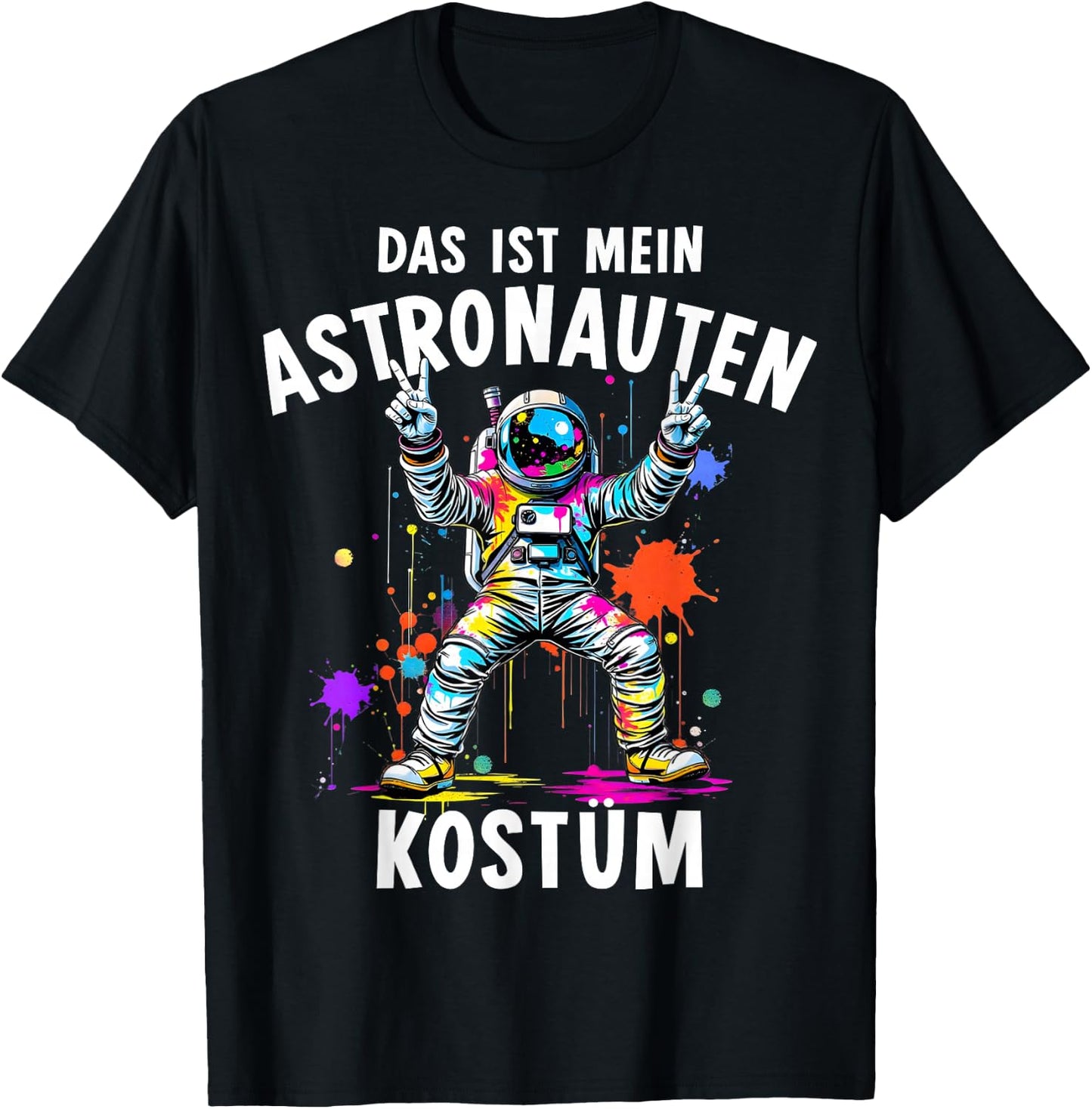 Astronaut Costume for Fancy Dress and Carnival Astronaut , black T-Shirt - T-Shirt | Black