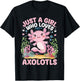 Just A Girl Who Loves Axolotls Cute Kawaii Axolotls T-Shirt - T-Shirt | Black