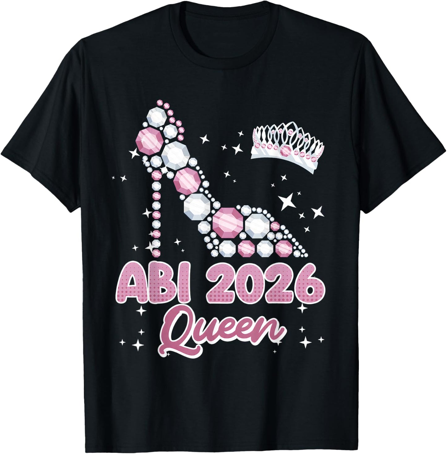 Abitur Queen Abi 2026 Abiturientinnen Lustiges Abitur T-Shirt - T-Shirt | Black