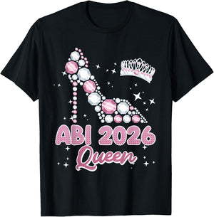 Abitur Queen Abi 2026 Abiturientinnen Lustiges Abitur T-Shirt - T-Shirt | Black